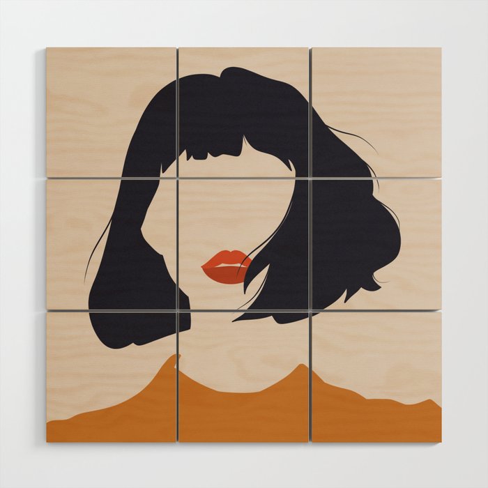 Woman in Yellow Wood Wall Art