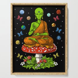 Mushroom Alien Buddha Serving Tray