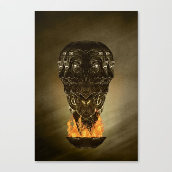 Burning senses on paranoia Canvas Print