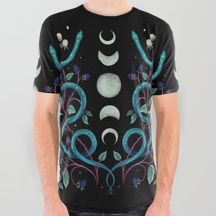 Serpent Moon All Over Graphic Tee