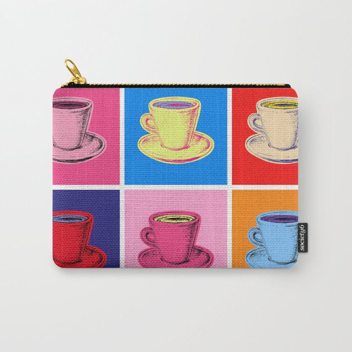 Coffee Mugs Pop Art Style Carry-All Pouch