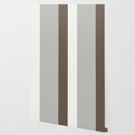 Benjamin Moore 2019 Color of Year Metropolitan, Mustang Brown, & Snowfall White Vertical Stripes Wallpaper