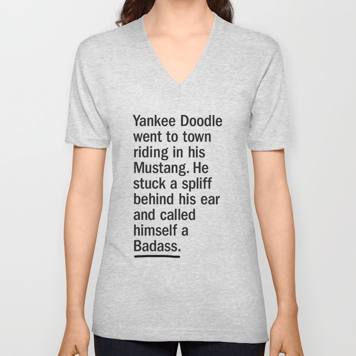 Yankee Doodle Badass V Neck T Shirt