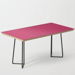 Innuendo deep raspberry pink solid color modern abstract pattern  Coffee Table