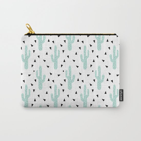 Cactus - modern minimal pattern print triangles geometric trendy hipster coachella festival Carry-All Pouch