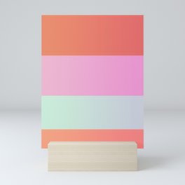 Warm Retro Aesthetic Color Block Abstract Mini Art Print
