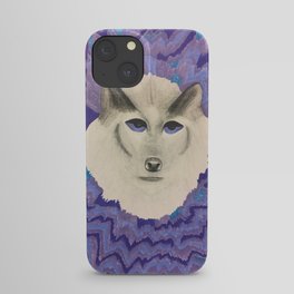 Wolf with Purple eyes iPhone Case