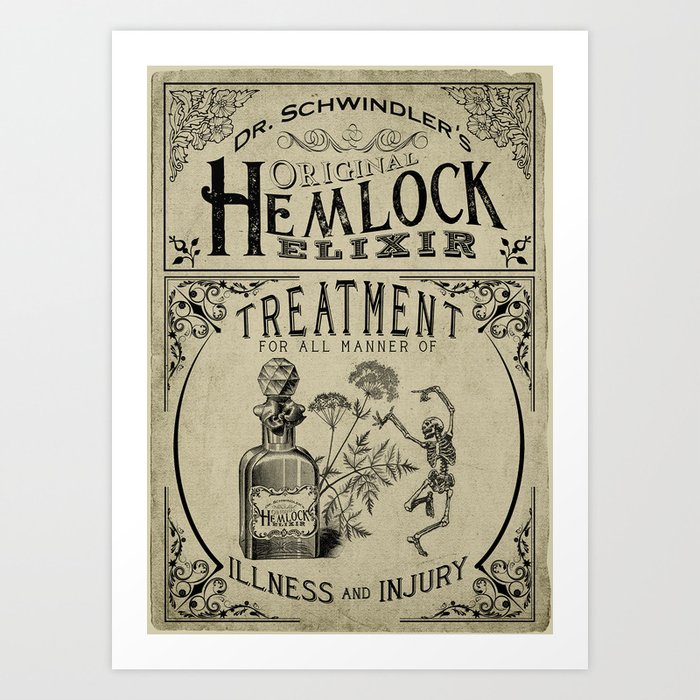 Dr. Schwindler's Original Hemlock Elixir Art Print