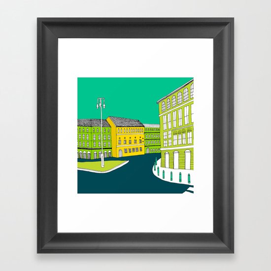 CITY CENTRE // TOWN Framed Art Print