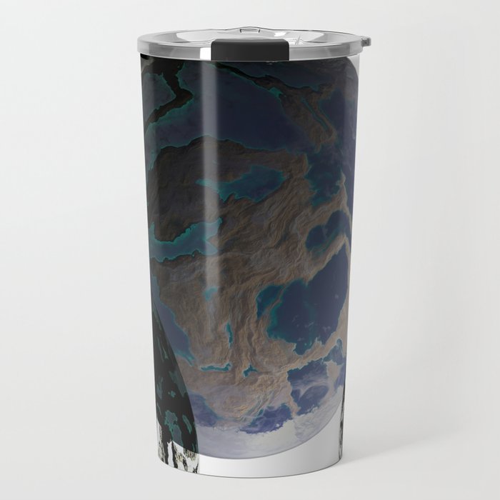 Abstract Blue Planet Travel Mug