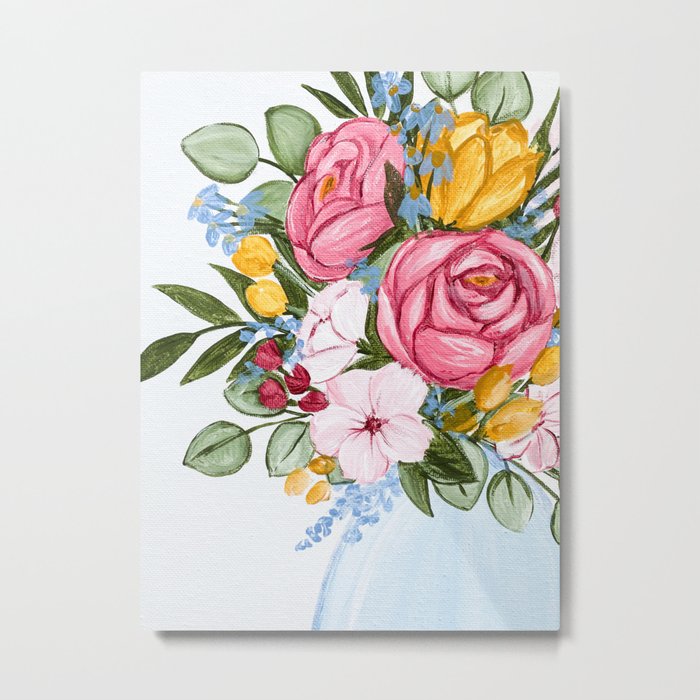 Warm Floral Bouquet Metal Print