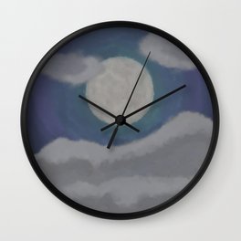 Cloudy night  Wall Clock