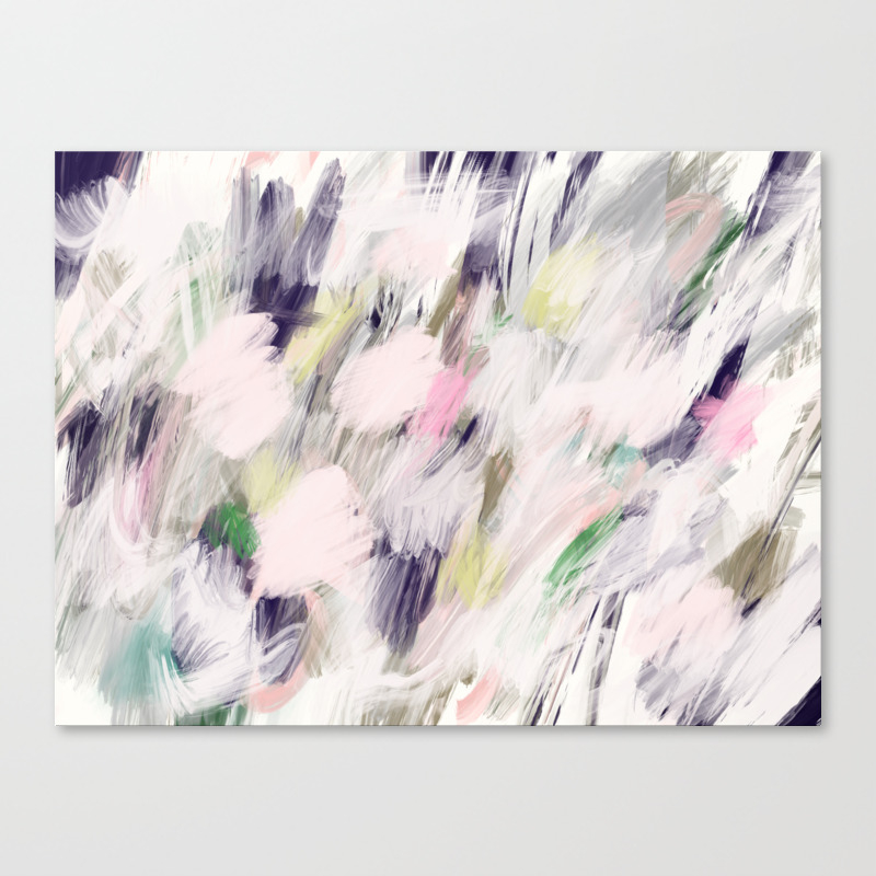 Paris Flowers Abstract Acrylic Art Canvas Print By Sweetwaterdecor