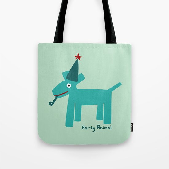 Party Animal-Teal Tote Bag