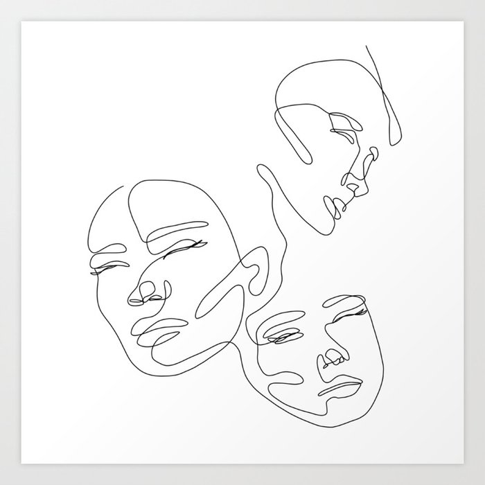 Abstract Line Art Trio Poster pack