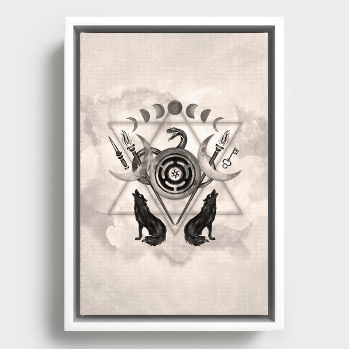 Symbols of Hecate  Framed Canvas