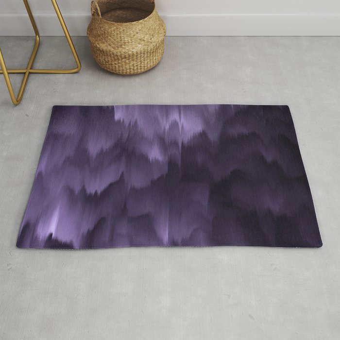 Purple and black. Abstract. Rug