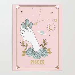 Pisces Zodiac sign Poster
