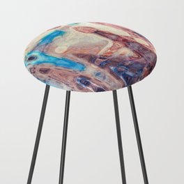 Surreal Artwork In Soft Tones Counter Stool