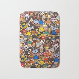 Chibi One Piece Bath Mat | Robin, Zoro, Monkey, Nami, Nakama, Fanart, Hat, Stampede, Straw, Chopper 