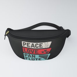 Peace Love Pan Flute Music Instrument Fanny Pack