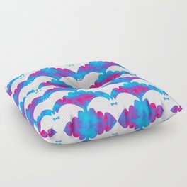 White Bats And Bows Blue Pink Floor Pillow