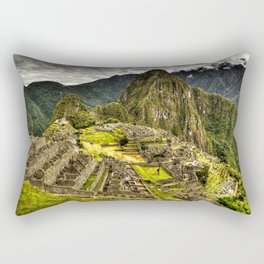 Machu Picchu Hi-Res HDR landscape Peru Rectangular Pillow