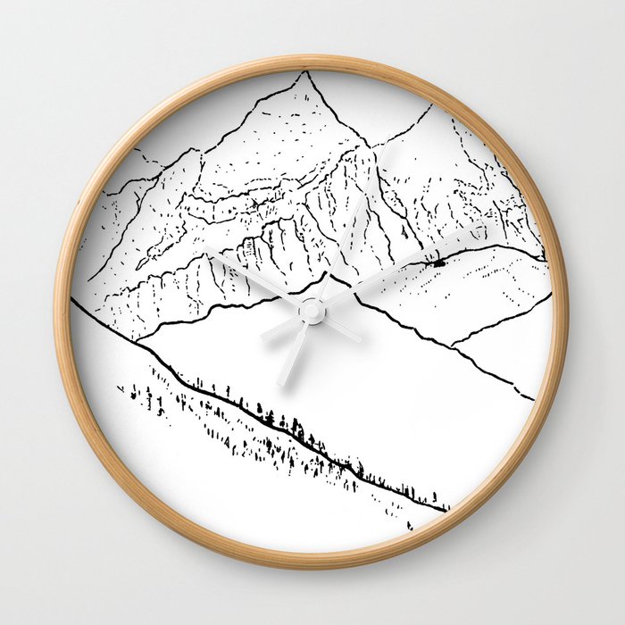 Mountain Minimal Bliss Wall Clock