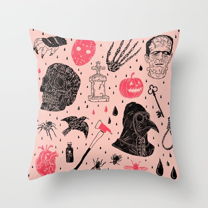 Whole Lot More Horror Throw Pillow