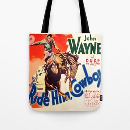 John Wayne Ride Em Cowboy Vintage Movie Poster Print Tote Bag