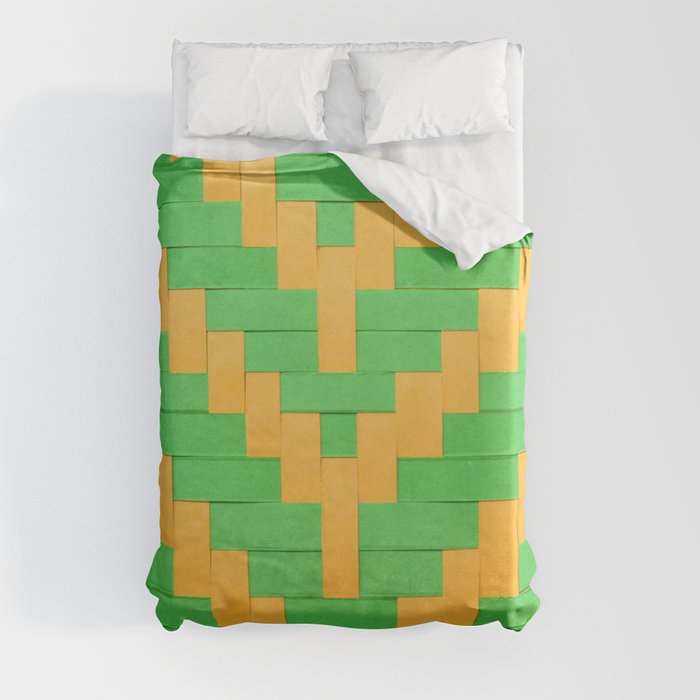 Yellow and Green Duvet Cover