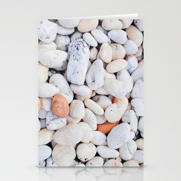 Zen White Beach Pebbles Stationery Cards