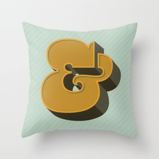 Heavy Ampersand Throw Pillow