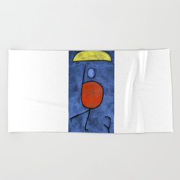 Remix With umbrella  Painting  by Paul Klee Bauhaus  Beach Towel