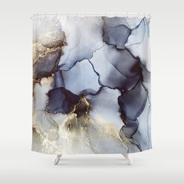 Abstract hand painted alcohol ink texture Shower Curtain