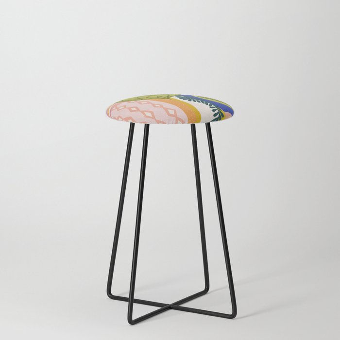 Maximalist Tropical Vacation Counter Stool