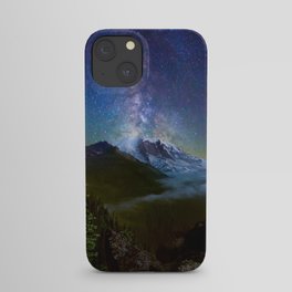 Milky Way Over Mount Rainier iPhone Case