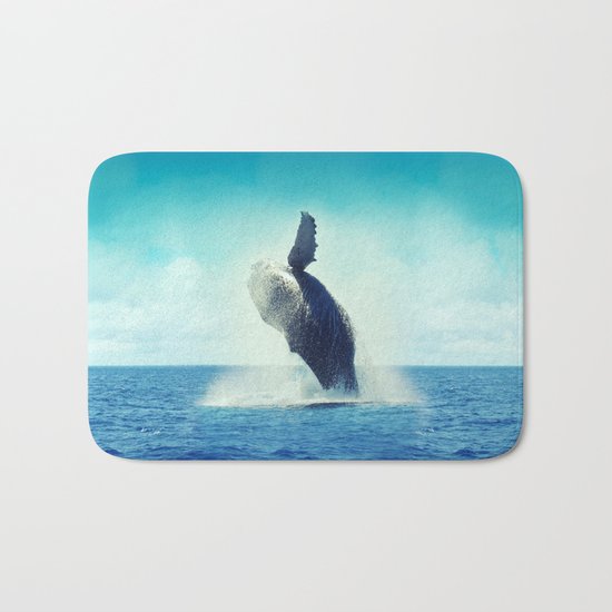 Happy Whale Bath Mat