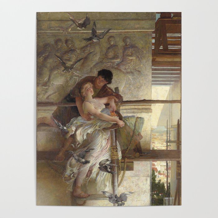  under the temple eaves - edwin howland blashfield Poster