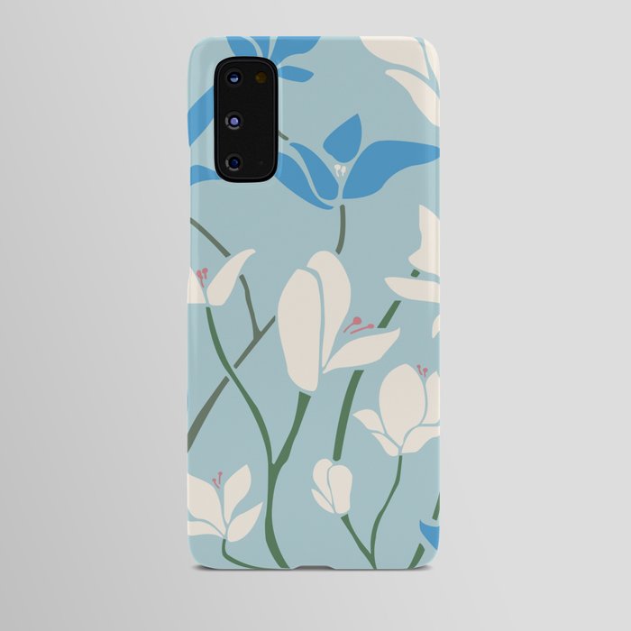 Vintage Tokoyo Flower In Blue And White Android Case