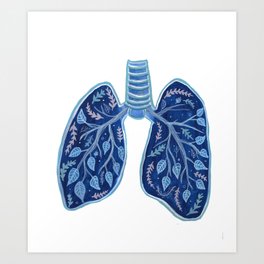 Botanical Lungs - Breathe Deep  Art Print