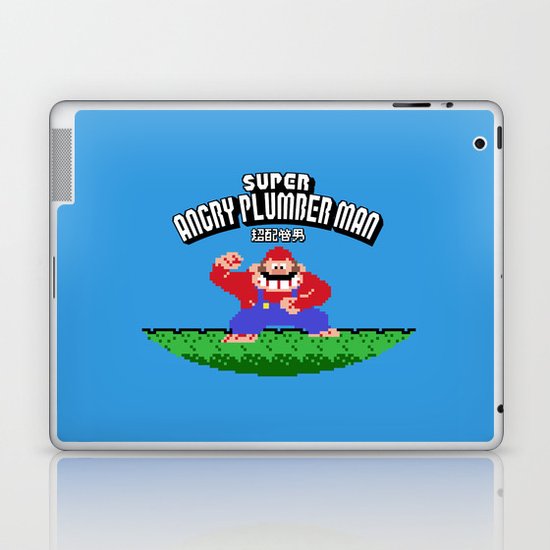 Super Angry Plumber Man Laptop & iPad Skin