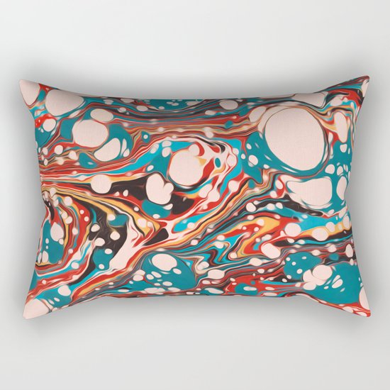 Vintage Watercolor Abstract Summer Paradise Burst Pepe syche Rectangular Pillow