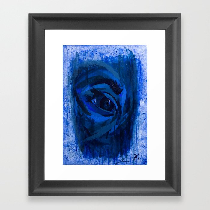 Deep Blue Eye Framed Art Print