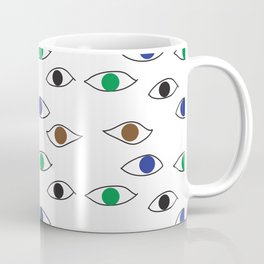All eyes on you Coffee Mug | Digital, Eyesfunny, Eyesdesign, Colorfuleyes, Alleyesinyou, Other, Comic, Eyespattern, Minimalisteyes, Comicpattern 