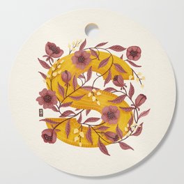 The Letter S with Florals Cutting Board