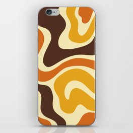 Warped Swirl Marble Pattern (orange/yellow/brown) iPhone Skin