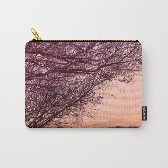 Purple Tree, Coral Orange Sky Carry-All Pouch