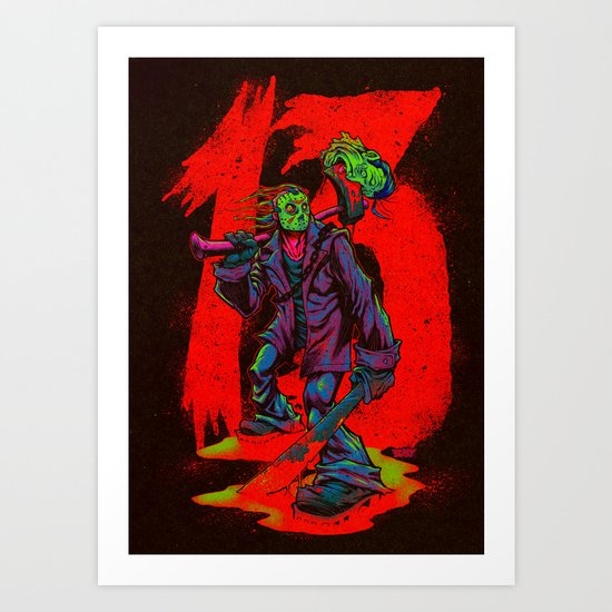 TGIF13 (neon variant) Art Print