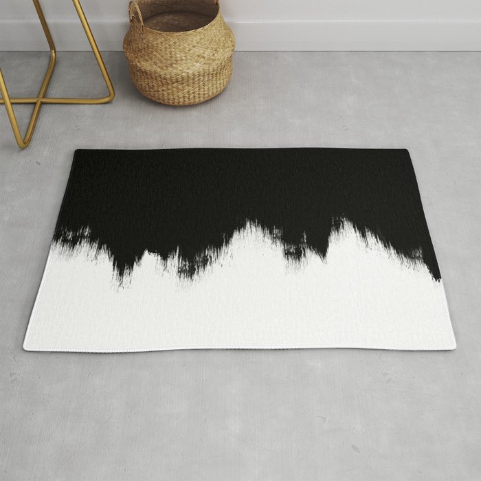 Black And White Abstract Art Rug By Tamsinlucie Society6